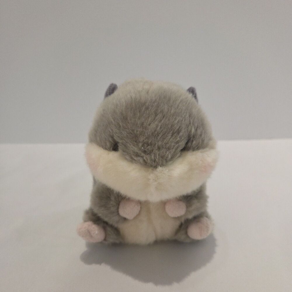 Aurora Mouse Hamster Gerbil Plush White Gray 6 Inch Stuffed Animal Toy